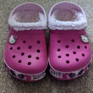 EUC Crocs - Hello Kitty with Lining